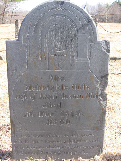 Another headstone from the Ould Burying Ground